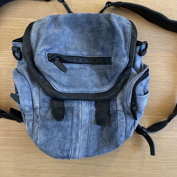 Alexander Wang Marti Suede Leather Blue Mini Backpack - Picture 4 of 16